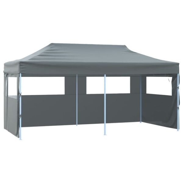 Tonnelle de jardin | Tente de réception pliable avec 4 parois 3x6 m Acier Anthracite CFW63821