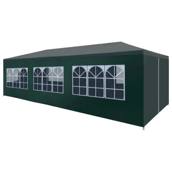Tente de réception verte 3x9 m pour jardin, auvent, fournitures de plein air, parasol, isolation thermique et imperméable