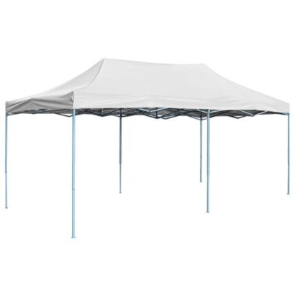 Tonnelle de jardin | Tente de réception pliable professionnelle 3x6 m Acier Blanc CFW63985