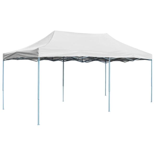 Tonnelle de jardin | Tente de réception pliable professionnelle 3x6 m Acier Blanc CFW63985