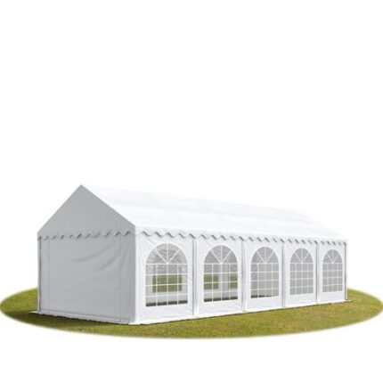3x10 m tente de réception Barnum, PVC 750, H. 2 m, blanc
