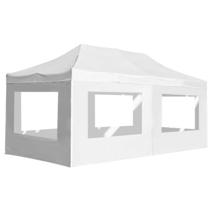 Maison Exclusive - Tente de réception pliable avec parois Aluminium 6 x 3 m Blanc