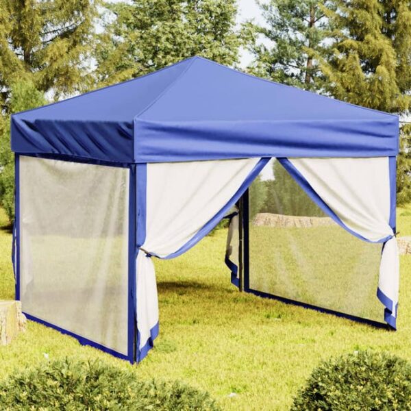 Maison Exclusive - Tente de réception pliable avec parois Bleu 3x3 m
