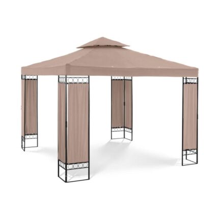 Pergola - Uniprodo - Beige - Dimensions : 3 x 3 m - Hauteur totale : 2,60 m
