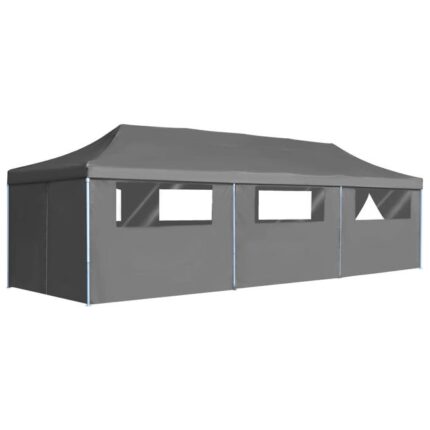 Maison Exclusive - Tente de réception pliable avec 8 parois 3 x 9 m Anthracite