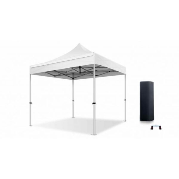 XPtent Tente Pliante, Barnum, Tonnelle Professionnelle 3X3 Structure en Aluminium 55mm Toit 450g/m² Blanc