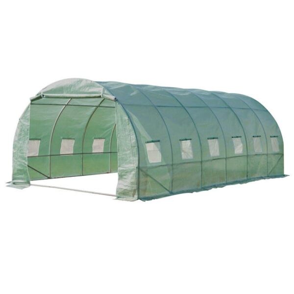 Serre tunnel de jardin en polyéthylène Renforcée - 18 m²