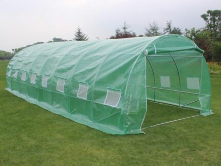 Serre tunnel avec structure en acier 24 m² - L300 x l800 x H200 cm - IPOMEA