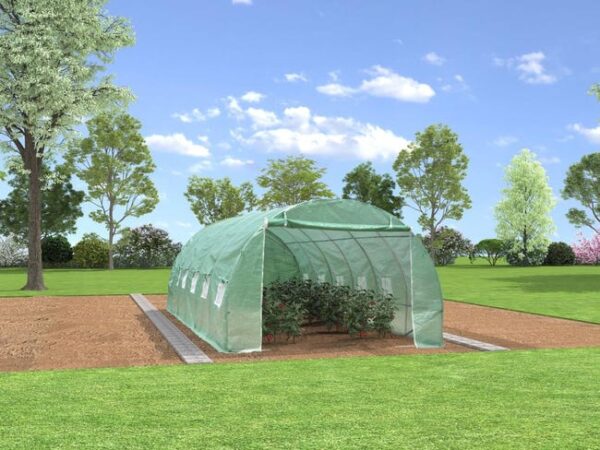 Serre tunnel avec structure en acier 18 m² - L300 x l600 x H200 cm - IPOMEA