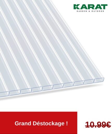 KARAT >Panneau alvéolaire | 60,5 x 121 cm | Ep = 4 mm Polycarbonate | Pour bricolage & construction