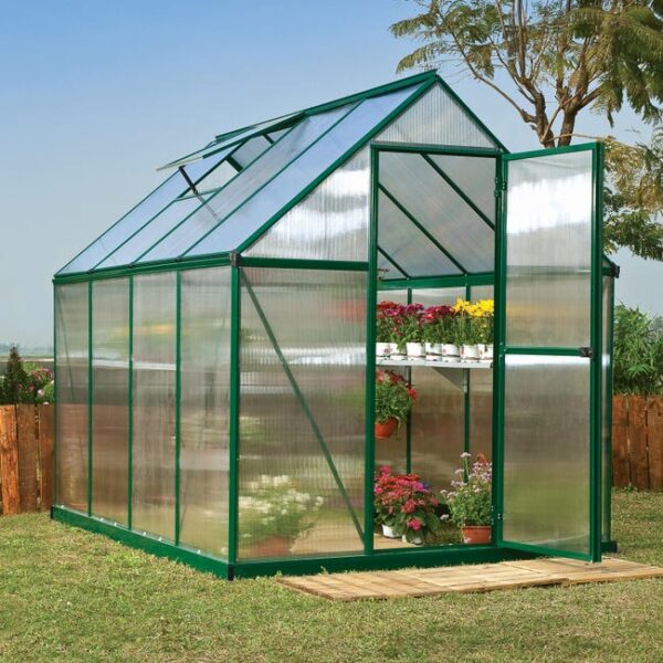 Serre fixe en polycarbonate double parois Mythos, 4.6 m² CANOPIA BY PALRAM