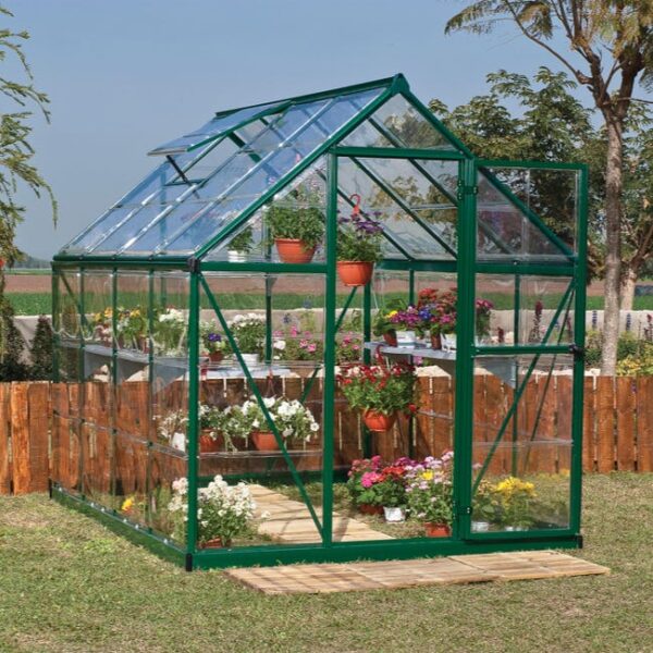 Serre fixe en polycarbonate simple paroi Harmony, 4 m² CANOPIA BY PALRAM