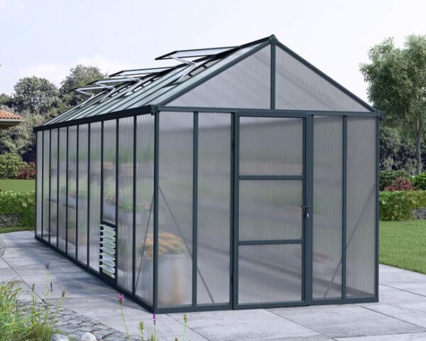 Serre fixe en polycarbonate double parois Glory, 14.7 m² CANOPIA BY PALRAM