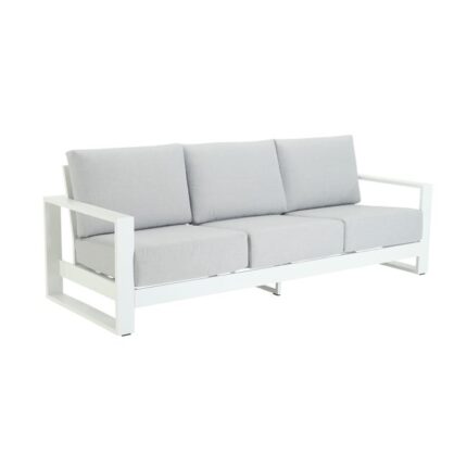 Canapé de jardin 3 places en aluminium blanc Athena NATERIAL