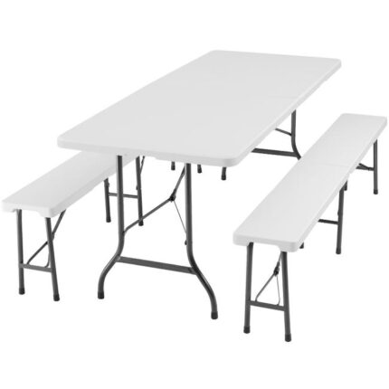 Tectake Ensemble de table de camping pliable