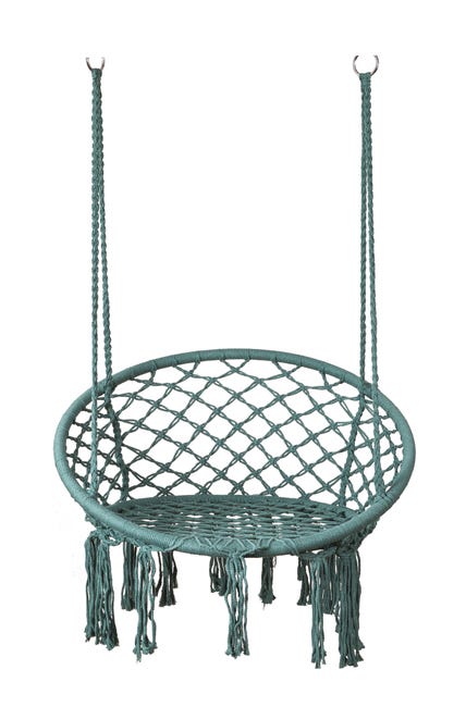 Chaise suspendue macrame, kaki l.80 x L.60 x H.110 cm