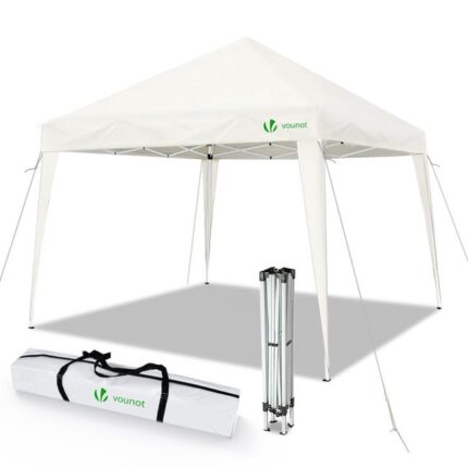 Tonnelle de jardin 3x3m pliable Blanche avec sac de transport