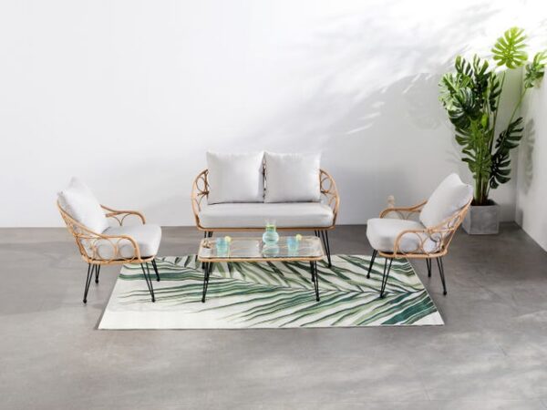 Salon de jardin résine rotin 4 places PORTO