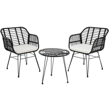TECTAKE Salon de jardin Pour 2 personnes Résistant aux UV