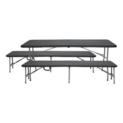 Ensemble Table Pliante avec 2 Bancs 180cm Catering Thinia Home