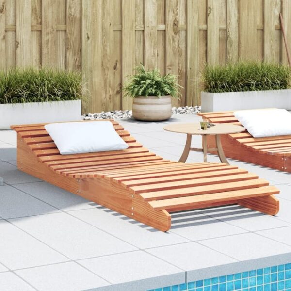 Chaise longue cire marron 205x80x31,5 cm bois massif de pin vidaXL