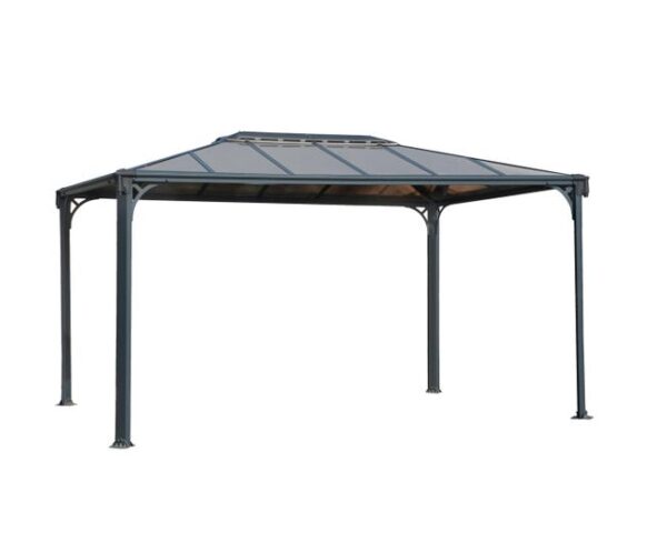 Tonnelle autoportante ouverte MARTINIQUE 3600, alu et polycarbonate, PALRAM