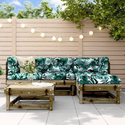Salon de jardin 5 pcs bois de pin imprégné vidaXL