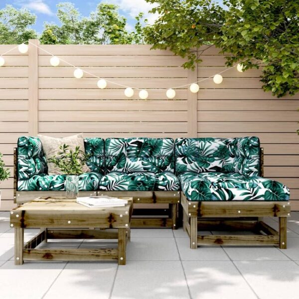 Salon de jardin 5 pcs bois de pin imprégné vidaXL