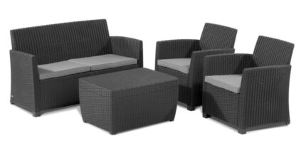 Salon bas de jardin gris KETER, 4 personnes