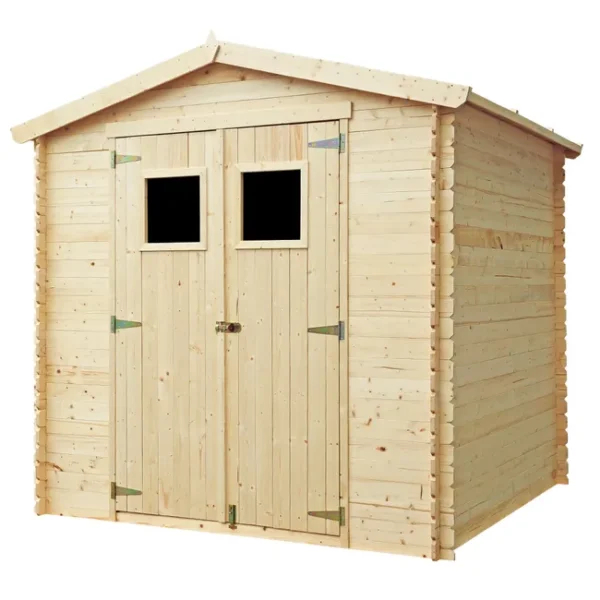 Abri de jardin en bois - Stockage extérieur I236xL226xH218 cm/ 4.33 m2 Petit abri à outils, Local à vélos - Toit imperméable, fenêtres TIMBELA M369