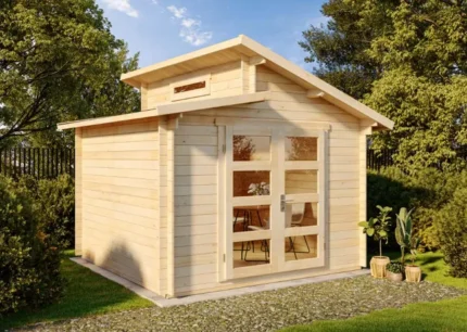 Abri de jardin Aktiva Alpholz, 3.6x3.6m dim. ext. (cas échéant incl. débord de toit) imprégné, épaisseur paroi : 40mm, 13m² totale
