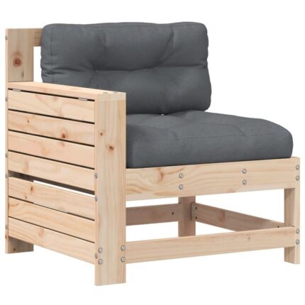 Canapé de jardin，Canapé d'extérieur，Banquette，Sofa de jardin accoudoir avec coussin bois massif de pin CFW17494