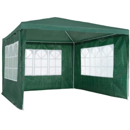 Tectake Tonnelle Baraban 3 x 3 m avec 3 éléments latéraux - vert