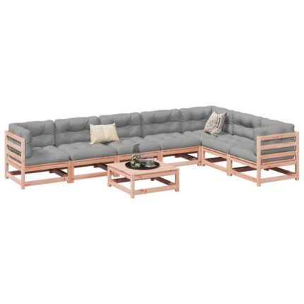 Salon de jardin 8 pcs bois massif sapin de douglas vidaXL