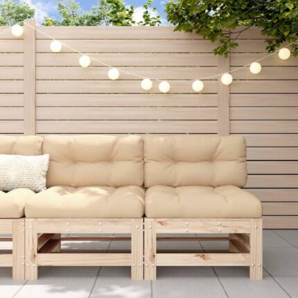 Maison Exclusive - Canapés centraux avec coussins 2 pcs bois de pin massif