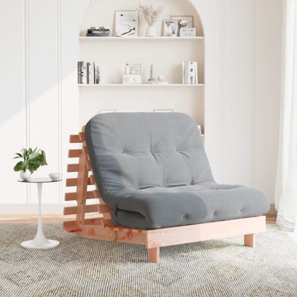 Canapé-lit futon avec matelas 100x206x11 cm bois massif douglas vidaXL