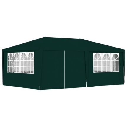 The Living Store - Tente de réception avec parois latérales 4x6 m Vert 90 g/m²
