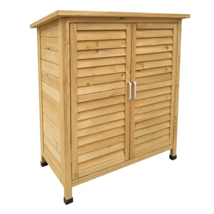 Cabane abri de jardin doubles portes 87 x 46 x 91 cm bois épicéa 16_0002173