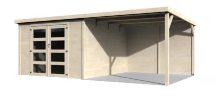 Abri de jardin bois DECOR ET JARDIN Delices Ep.28 mm, 17.4 m²