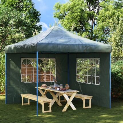Maison Exclusive - Paroi de tente de réception 2 pcs avec fenêtre PE Vert