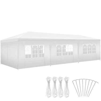 TECTAKE Barnum Tente de réception Chapiteau 9 x 3 m étanche