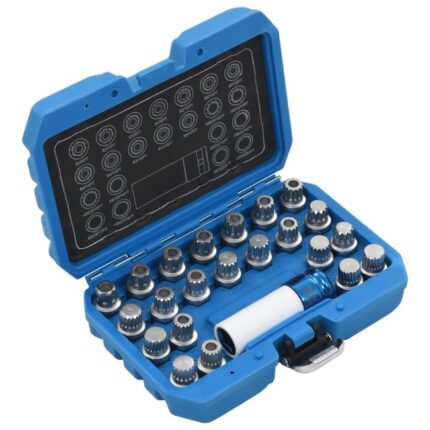 Jeu de douilles de verrouillage de jante 23 pcs pour VAG vidaXL