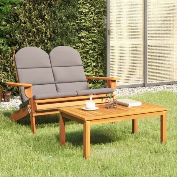 Ensemble de salon de jardin Adirondack 2 pcs bois acacia solide vidaXL