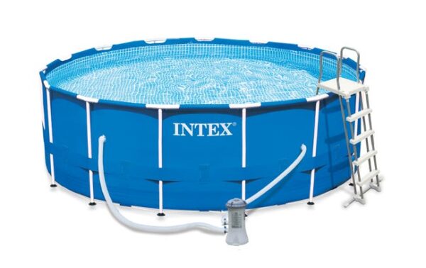 Piscine tubulaire INTEX Metal Frame ronde Diam. 4,57m x H.1,22m