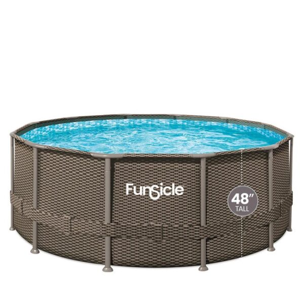 Piscine tubulaire ronde Funsicle marron 3,66m x h1,22m