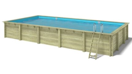 Piscine de jardin en bois - 10,20x5,20 x H.1,44m - avec filtration - BAS761OSP - ALTANKA
