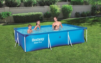 Piscine hors-sol STEEL PRO BESTWAY, L.3 m x l.2,01 m x H. 0,66 m