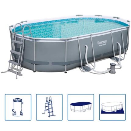 Ensemble de piscine ovale Power Steel 488x305x107 cm 56448 Bestway