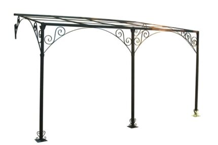 Pergola adossée Andalouse fer rouille BELVEO, 12 m²