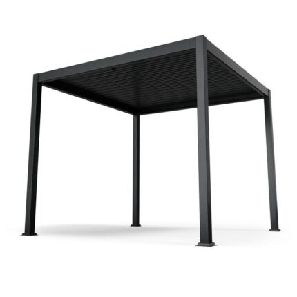 Blumfeldt LuminaHaven Pavillon 3x3 m toit à lames en acier galvanisé Pergola protège du soleil, de la pluie et du vent